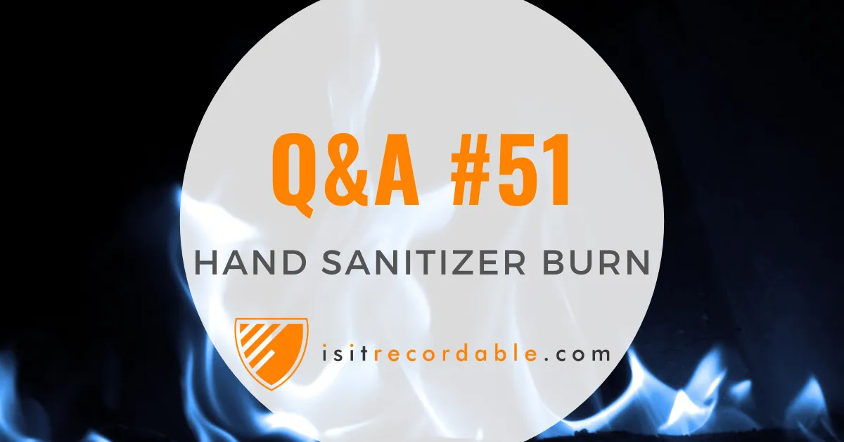 Illustration for the scenario: Hand Sanitizer Burn (Smoking on Lunch Break)