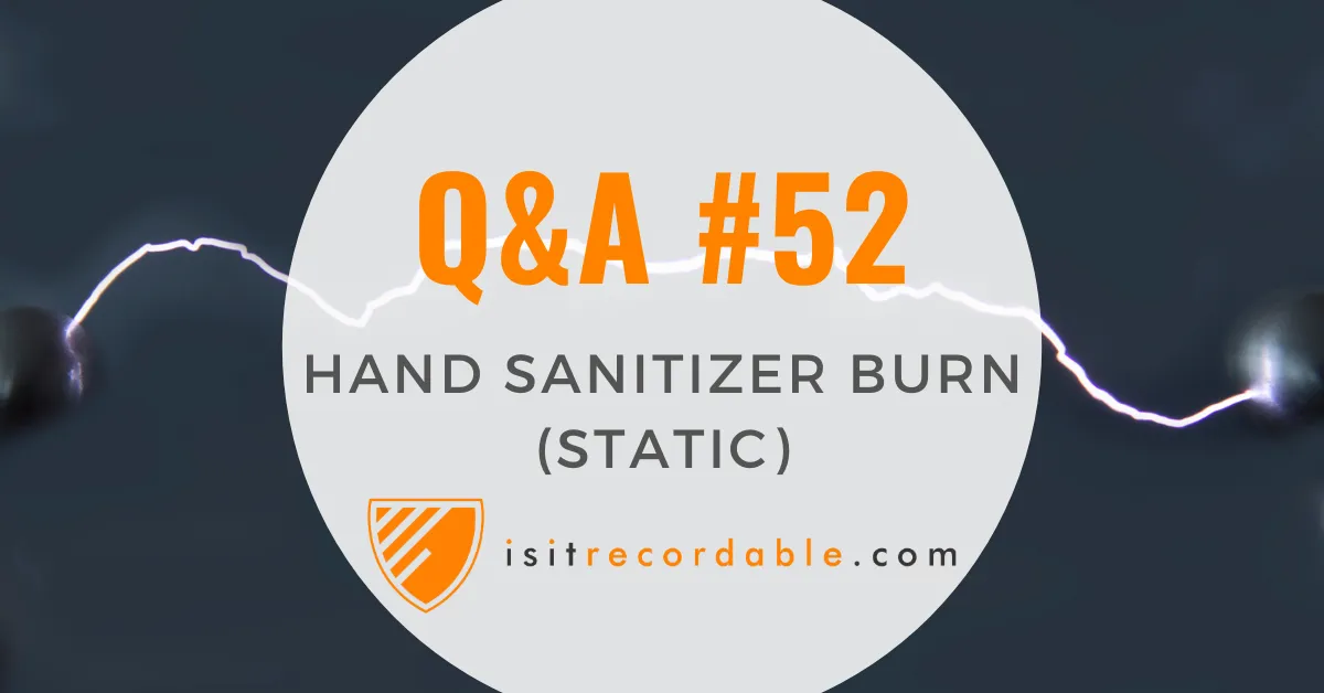 Illustration for the scenario: Hand Sanitizer Burn (Static)