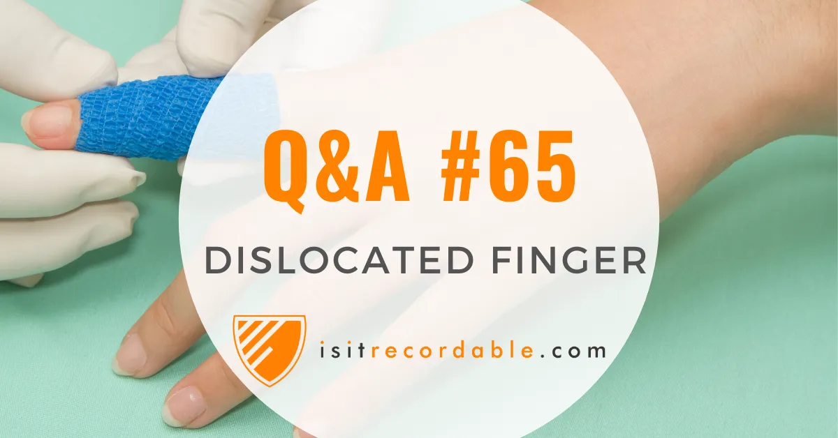 Illustration for the scenario: Dislocated Finger