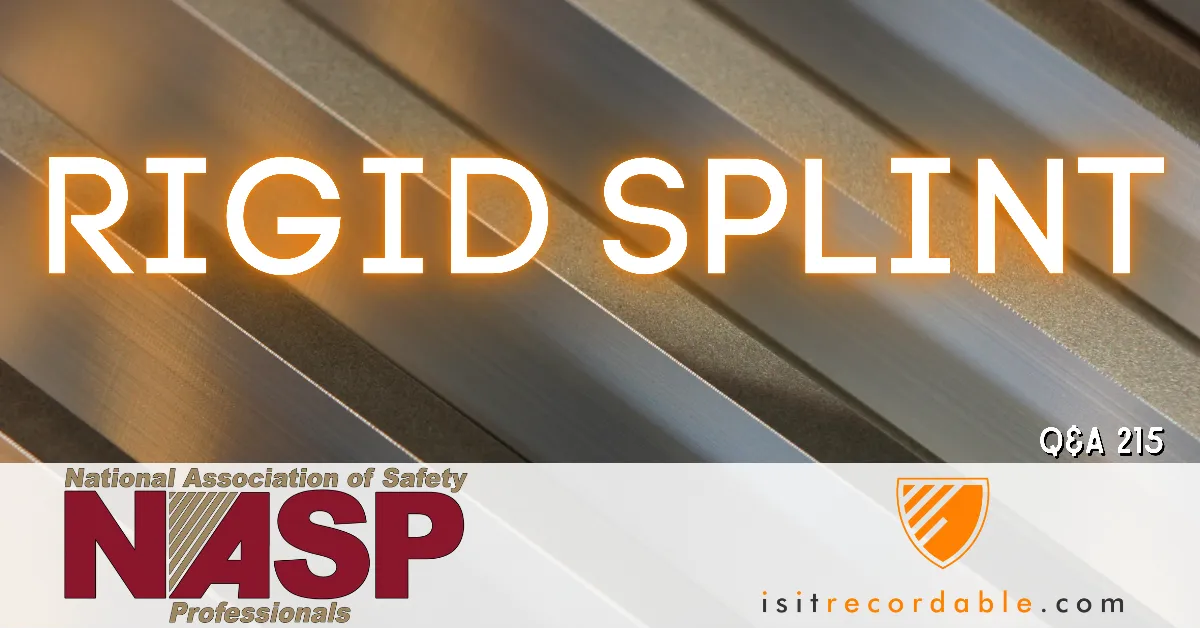 Illustration for the scenario: Rigid Splint