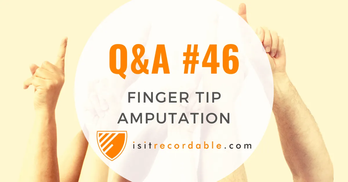 Illustration for the scenario: Finger Tip Amputation