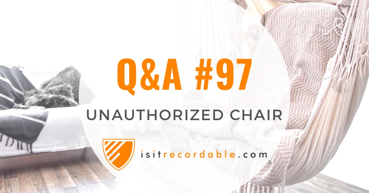 Illustration for the scenario: Unauthorized Chair