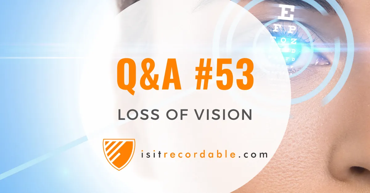 Illustration for the scenario: Loss of Vision