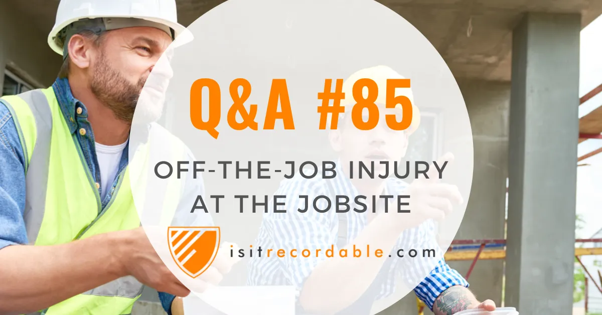 Illustration for the scenario: Off-the-Job Injury at the Jobsite